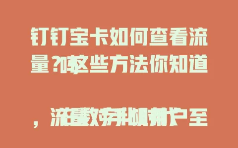 钉钉宝卡如何查看流量？这些方法你知道吗

在数字化时代，流量对手机用户至关重要。持有钉钉宝卡的用户，掌握查看流量方法很有必要。手机营业厅、短信指令、微信公众号或支付宝生活号均可查询，助你从容应对通信需求。