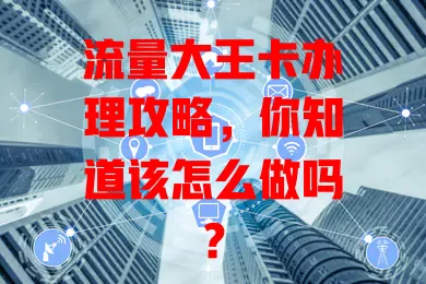 流量大王卡办理攻略，你知道该怎么做吗？