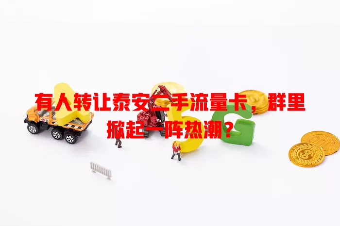 有人转让泰安二手流量卡，群里掀起一阵热潮？