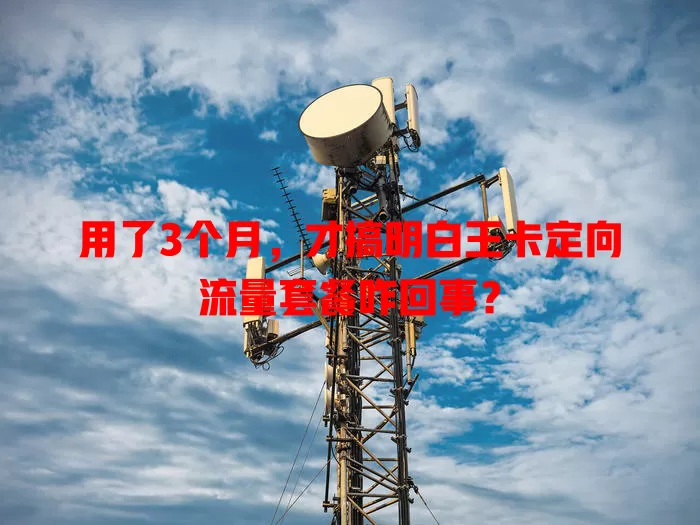 用了3个月，才搞明白王卡定向流量套餐咋回事？
