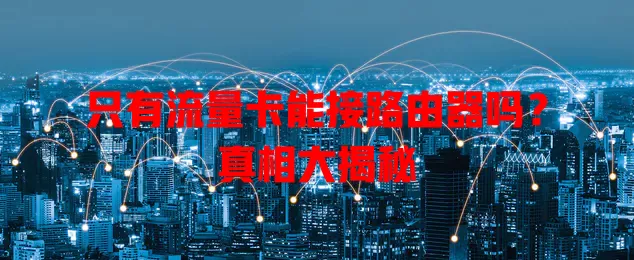 只有流量卡能接路由器吗？真相大揭秘