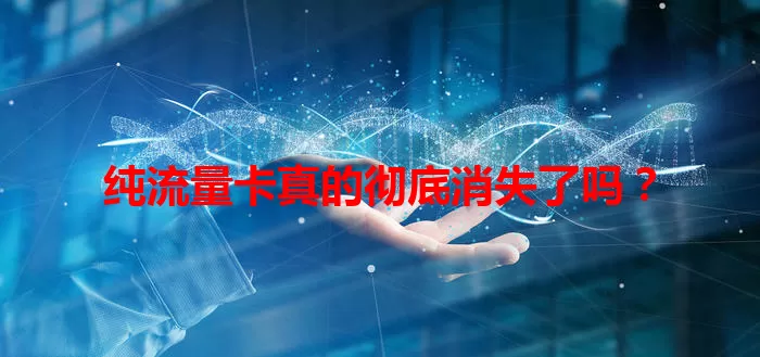 纯流量卡真的彻底消失了吗？