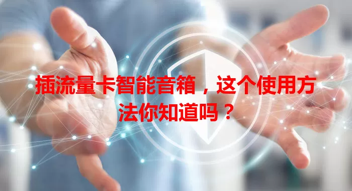 插流量卡智能音箱，这个使用方法你知道吗？