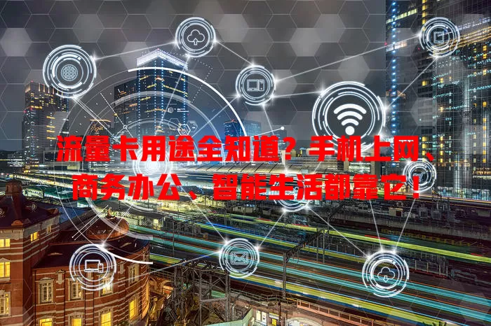 流量卡用途全知道？手机上网、商务办公、智能生活都靠它！