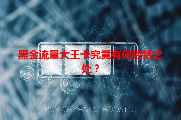 黑金流量大王卡究竟有何独特之处？
