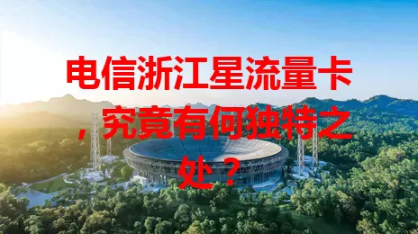 电信浙江星流量卡，究竟有何独特之处？