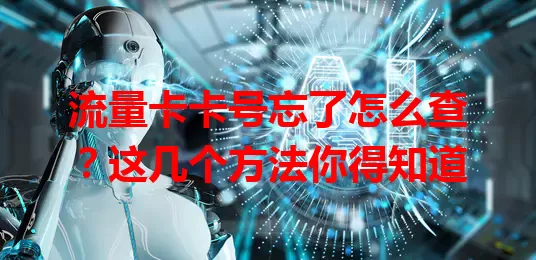 流量卡卡号忘了怎么查？这几个方法你得知道