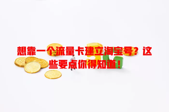 想靠一个流量卡建立淘宝号？这些要点你得知道！