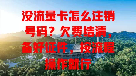 没流量卡怎么注销号码？欠费结清，备好证件，按流程操作就行