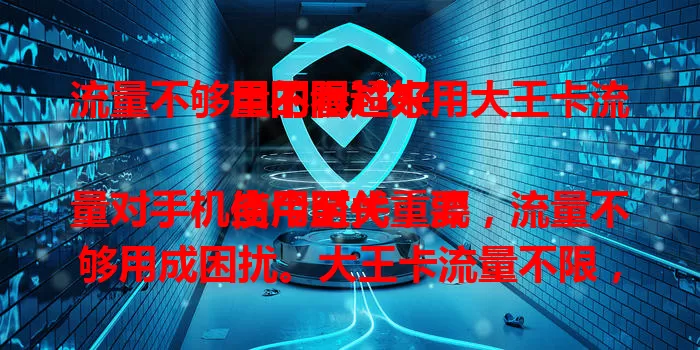 流量不够用的看过来！大王卡流量不限超好用

当今时代，流量对手机使用至关重要，流量不够用成困扰。大王卡流量不限，是福音。刷视频、追剧、玩游戏无需担心超支，还能满足办公、学习需求，让你摆脱流量束缚，快来体验！