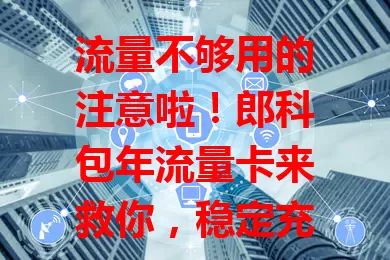 流量不够用的注意啦！郎科包年流量卡来救你，稳定充足流量，解决焦虑，畅享全年网络自由，网络质量棒，多场景轻松应对，高需求用户值得拥有