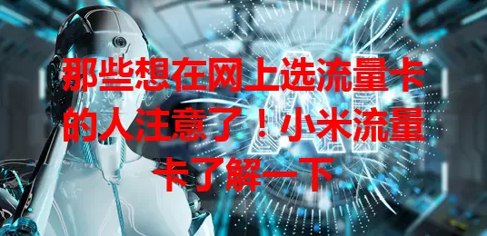 那些想在网上选流量卡的人注意了！小米流量卡了解一下