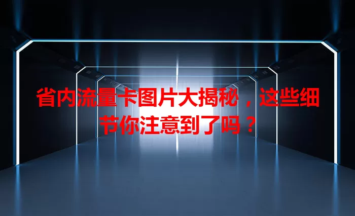 省内流量卡图片大揭秘，这些细节你注意到了吗？