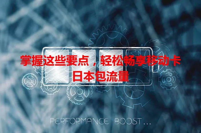 掌握这些要点，轻松畅享移动卡日本包流量