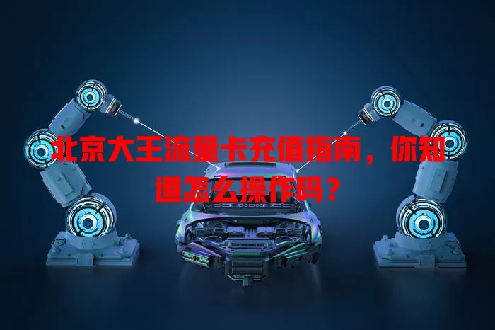 北京大王流量卡充值指南，你知道怎么操作吗？