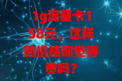 1g流量卡158元，这样的价格你觉得贵吗？