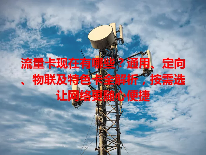 流量卡现在有哪些？通用、定向、物联及特色卡全解析，按需选让网络更随心便捷