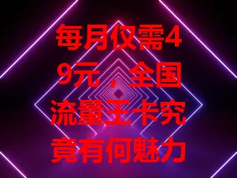 每月仅需49元，全国流量王卡究竟有何魅力？