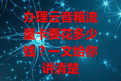 办理云音箱流量卡要花多少钱？一文给你讲清楚
