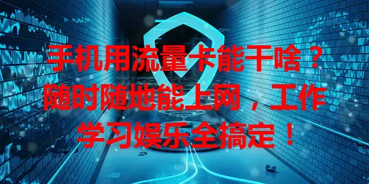 手机用流量卡能干啥？随时随地能上网，工作学习娱乐全搞定！