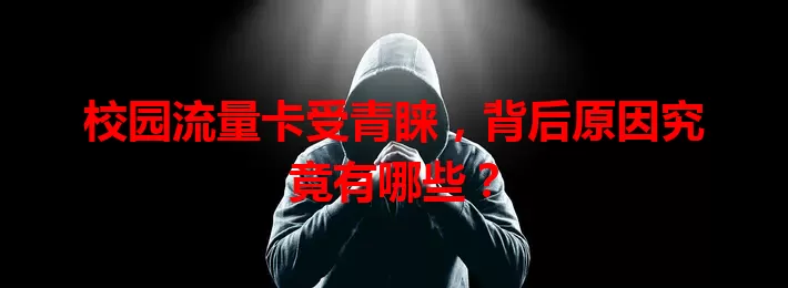 校园流量卡受青睐，背后原因究竟有哪些？