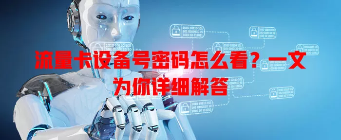 流量卡设备号密码怎么看？一文为你详细解答