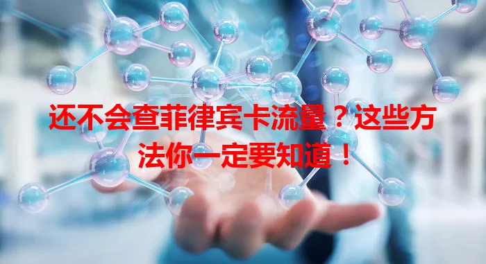 还不会查菲律宾卡流量？这些方法你一定要知道！