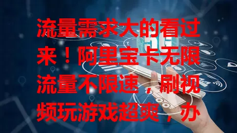 流量需求大的看过来！阿里宝卡无限流量不限速，刷视频玩游戏超爽，办公社交无忧，网络覆盖广信号稳，学生用也超棒，助你摆脱流量束缚畅享精彩