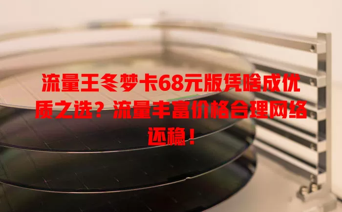 流量王冬梦卡68元版凭啥成优质之选？流量丰富价格合理网络还稳！