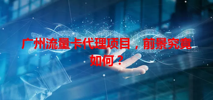 广州流量卡代理项目，前景究竟如何？