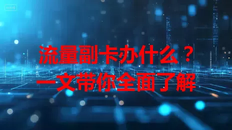 流量副卡办什么？一文带你全面了解