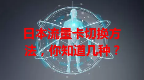 日本流量卡切换方法，你知道几种？