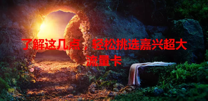 了解这几点，轻松挑选嘉兴超大流量卡