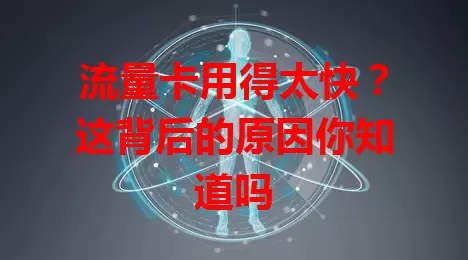 流量卡用得太快？这背后的原因你知道吗