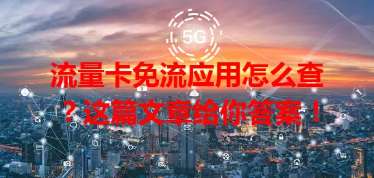 流量卡免流应用怎么查？这篇文章给你答案！