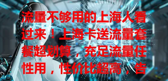 流量不够用的上海人看过来！上海卡送流量套餐超划算，充足流量任性用，性价比超高，告别流量焦虑，畅享数字生活！