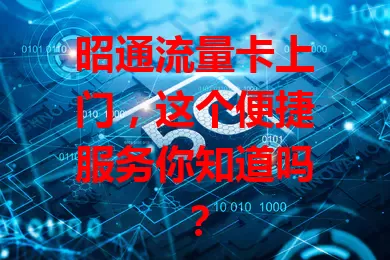 昭通流量卡上门，这个便捷服务你知道吗？