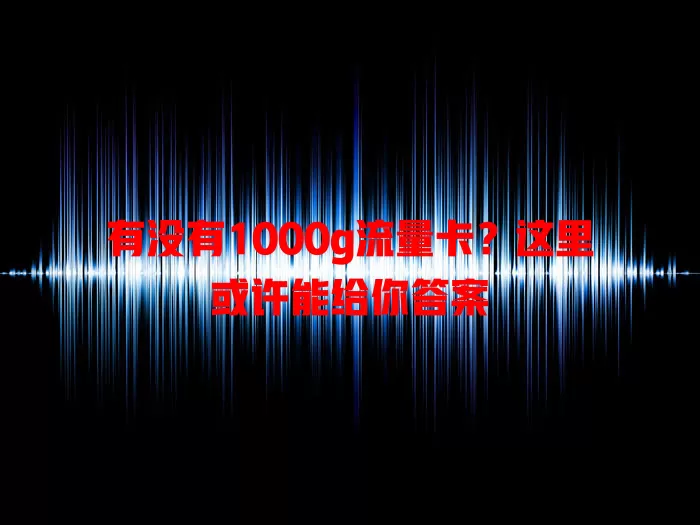 有没有1000g流量卡？这里或许能给你答案