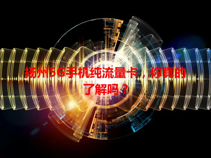 扬州5G手机纯流量卡，你真的了解吗？