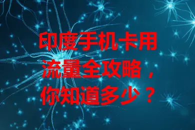 印度手机卡用流量全攻略，你知道多少？