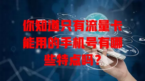 你知道只有流量卡能用的手机号有哪些特点吗？