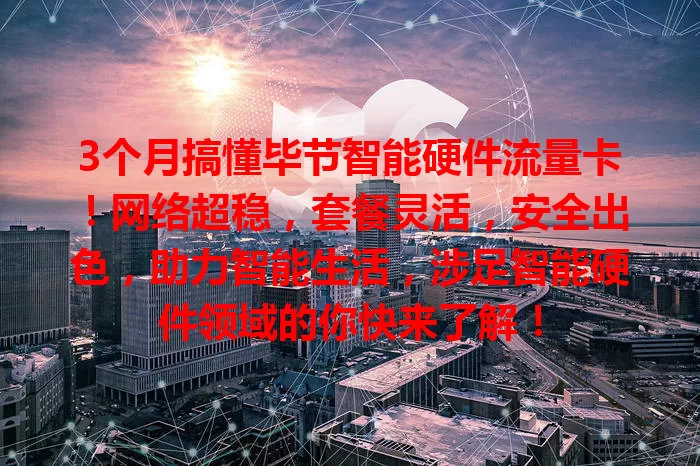 3个月搞懂毕节智能硬件流量卡！网络超稳，套餐灵活，安全出色，助力智能生活，涉足智能硬件领域的你快来了解！