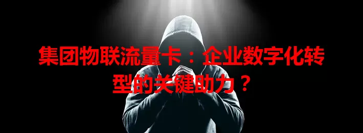 集团物联流量卡：企业数字化转型的关键助力？