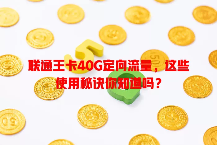 联通王卡40G定向流量，这些使用秘诀你知道吗？