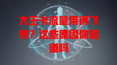大王卡流量用得飞快？这些原因你知道吗