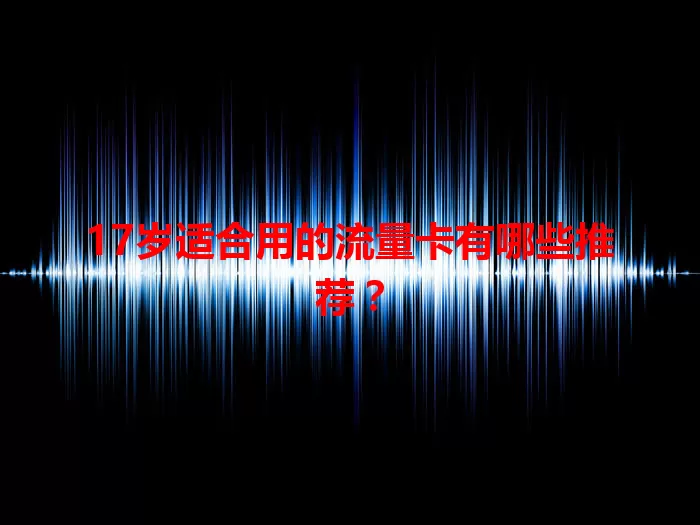 17岁适合用的流量卡有哪些推荐？