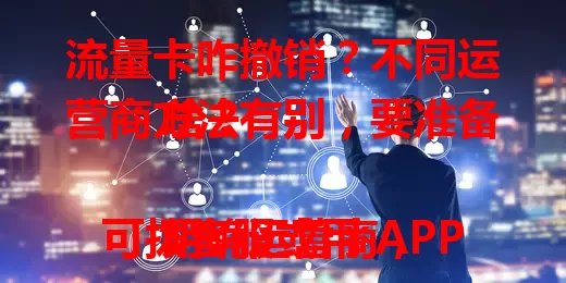 流量卡咋撤销？不同运营商方法有别，要准备啥？

明确运营商，可拨客服或用 APP。备好身份信息，处理好剩余流量话费，留意合约期。按指引操作，审核通过就能成功撤销流量卡啦！