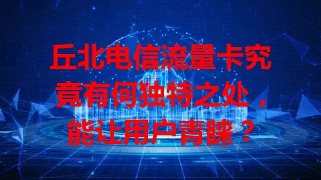 丘北电信流量卡究竟有何独特之处，能让用户青睐？