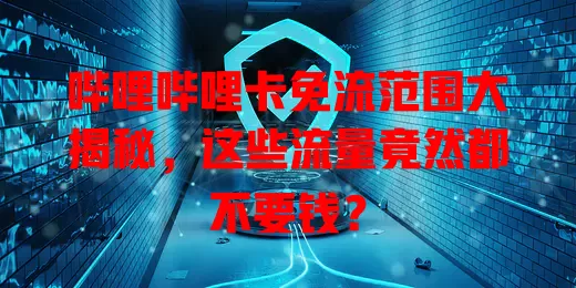 哔哩哔哩卡免流范围大揭秘，这些流量竟然都不要钱？