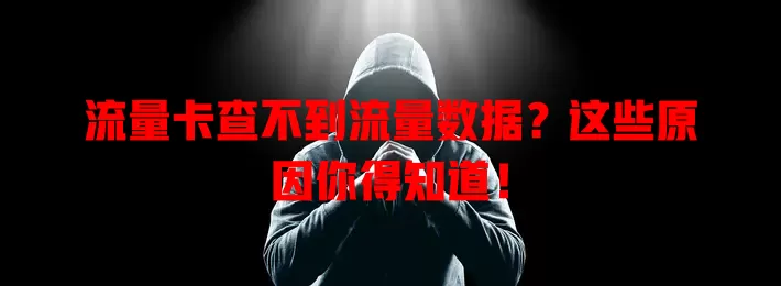 流量卡查不到流量数据？这些原因你得知道！